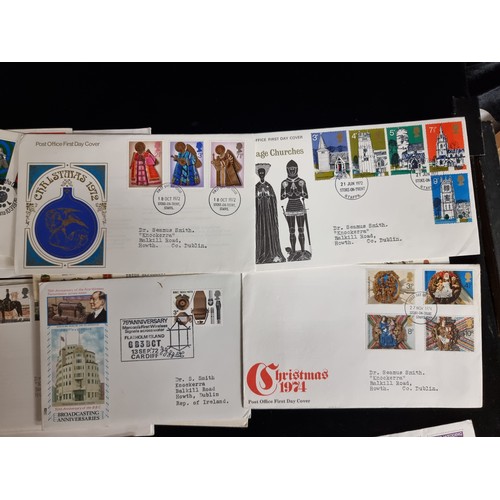 246 - A box containing approx. 75 first day covers with Irish and English examples. Along with a film cani... 