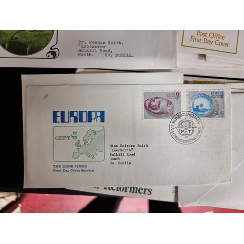 246 - A box containing approx. 75 first day covers with Irish and English examples. Along with a film cani... 