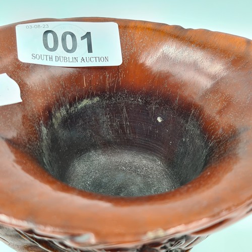 1 - Star Lot: A magnificent antique Chinese libation cup. This example features conical shape with a spo... 