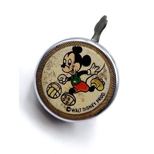 14 - A retro Mickey Mouse Walt Disney advertisement bicycle bell. Bell in working order.