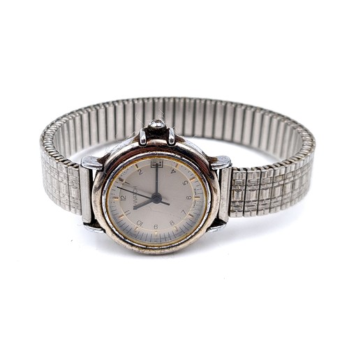 20 - A collection of five wrist watches, featuring an array of stylish metal bracelets. Of interest, is a... 
