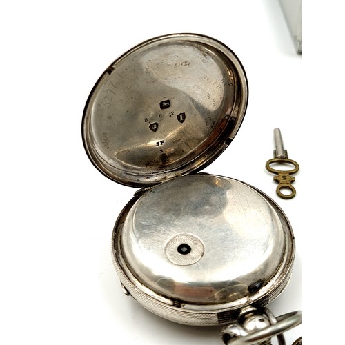 889 - Star lot : A fine example of an antique sterling silver cased pocket watch. Hallmarked London, circa... 