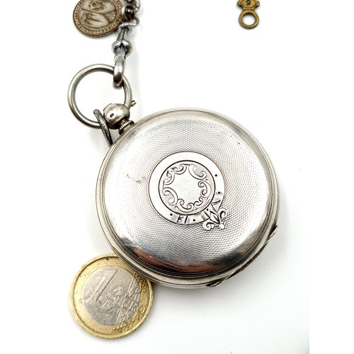 889 - Star lot : A fine example of an antique sterling silver cased pocket watch. Hallmarked London, circa... 