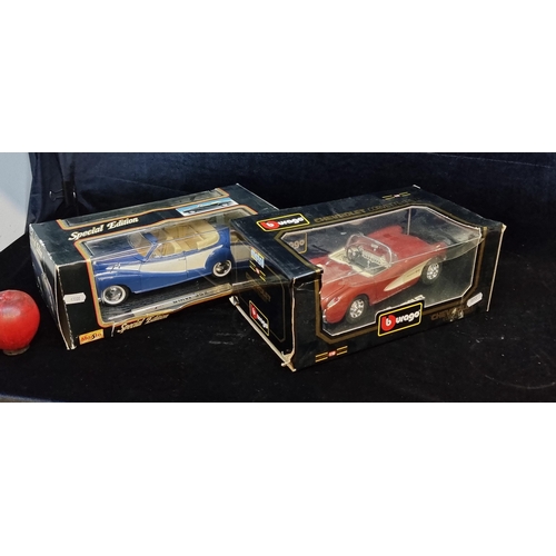 139 - Two die cast model cars including a Maisto Special Edition BMW 502 (1955) in the scale 1:18 along wi... 