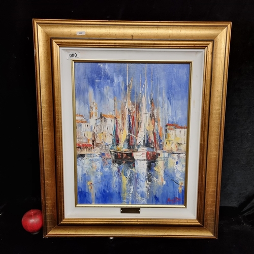 80 - An original Miroslav Stojkovic oil on canvas painting titled 