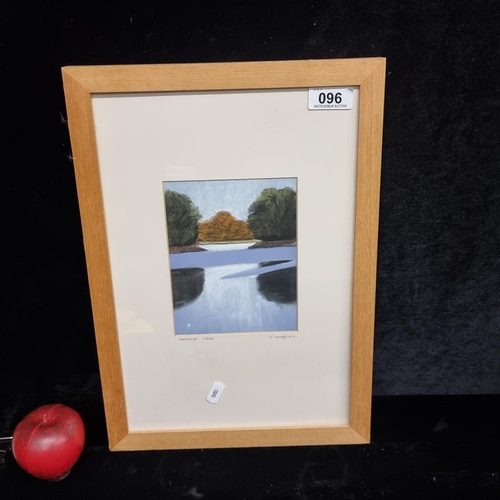 96 - A John Woodfull original pastel on paper drawing. Titled 'Wicklow Lake' and signed J. Woodfull lower... 