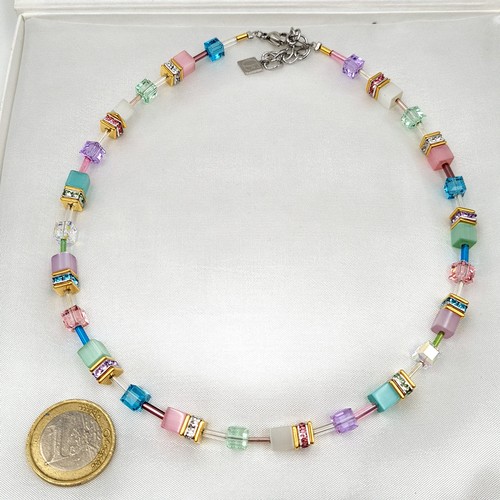 37 - A very attractive Coeur de Loin German crafted multi coloured choker style necklace. Stunning piece!... 