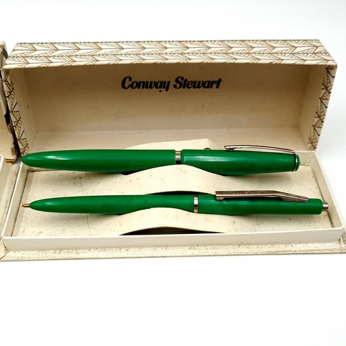 42 - A collection of four sets of assorted boxed pens by Conway Stuart, each containing fountain and ball... 