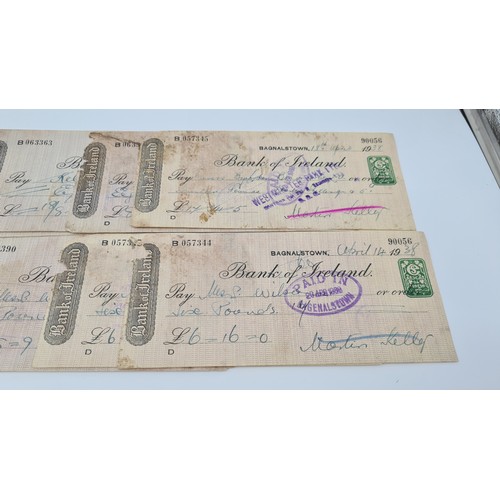 51 - A large and comprehensive collection of vintage Bank of Ireland Bagnelstown, county Carlow branch ch... 