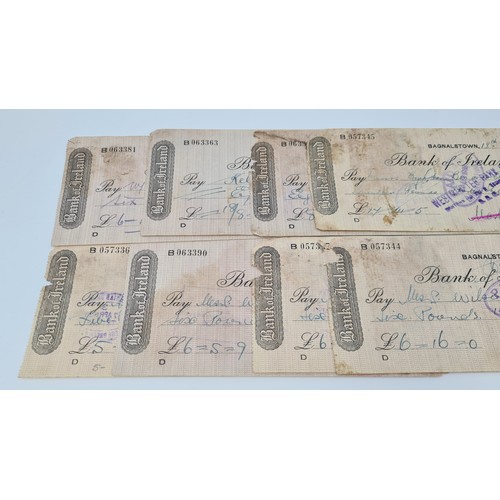 51 - A large and comprehensive collection of vintage Bank of Ireland Bagnelstown, county Carlow branch ch... 