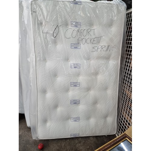 995 - Star Lot - A 4ft 6'' Double pocket spring mattress in plastic packaging.