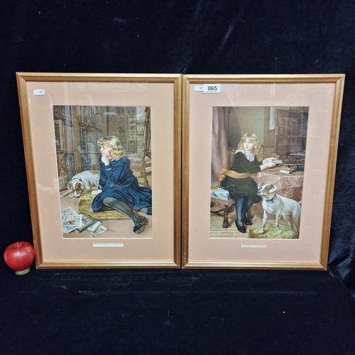 65 - A pair of chromolithographs titled 