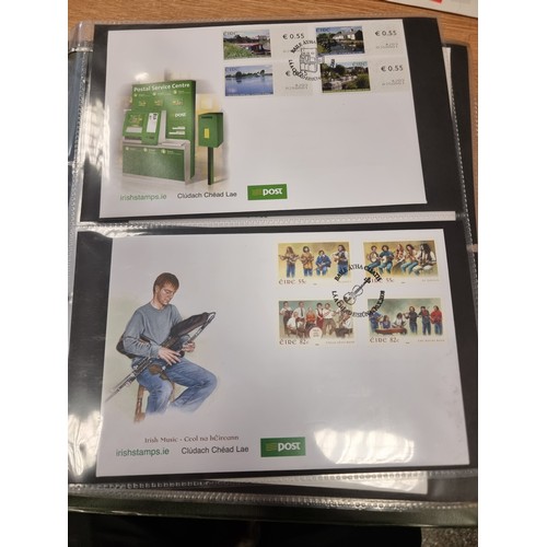 615 - A large and organised collection of 56 Irish organised first day covers. All neatly displayed in a p... 