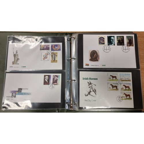 615 - A large and organised collection of 56 Irish organised first day covers. All neatly displayed in a p... 