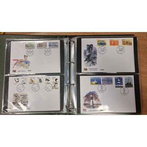 615 - A large and organised collection of 56 Irish organised first day covers. All neatly displayed in a p... 