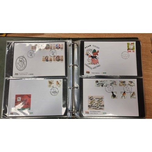 615 - A large and organised collection of 56 Irish organised first day covers. All neatly displayed in a p... 