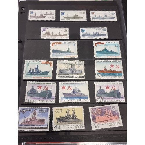 621 - A collection of Imperial Russia and modern U.S.S.R stamps. This album contains many scarce over prin... 