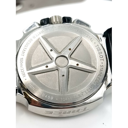 1016 - Star lot : A Tissot T-Race T048417 gentleman's biking watch. Water resistant to 100m with Swiss Quar... 