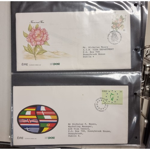 59 - A collection of 90 plus Irish first day covers, each set with various interesting Dublin addresses.