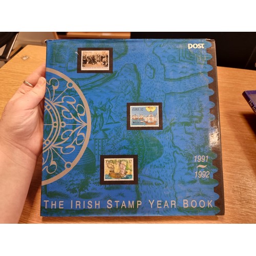 58 - A very interesting collection of five hard bound An Post stamp year books, complete relating to 1991... 