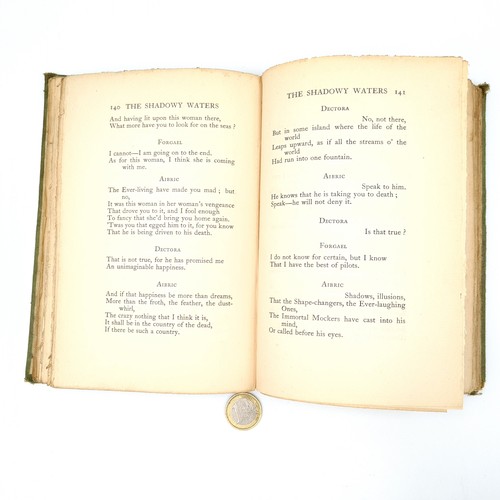 54 - A cloth bound book of poems, mainly by the acclaimed poet W.B Yeats. These poems are dated from 1899... 