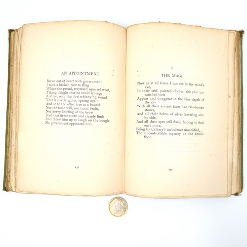 54 - A cloth bound book of poems, mainly by the acclaimed poet W.B Yeats. These poems are dated from 1899... 