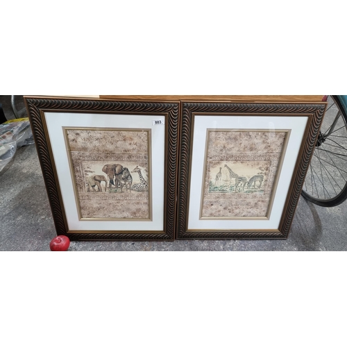 803 - Two high quality framed prints titled 