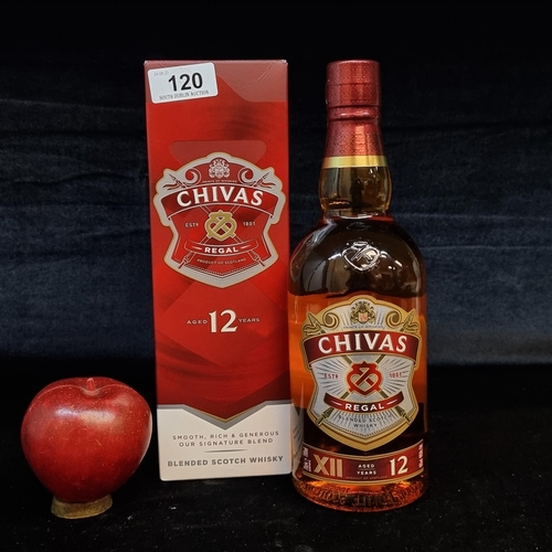 120 - A sealed 70cl bottle of 12 year old Chivas Regal Blended Scotch Whisky. With original box.