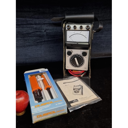 132 - Two items including H&B Elima Elavi 5 voltmeter in original caser and with instructions. Along with ... 