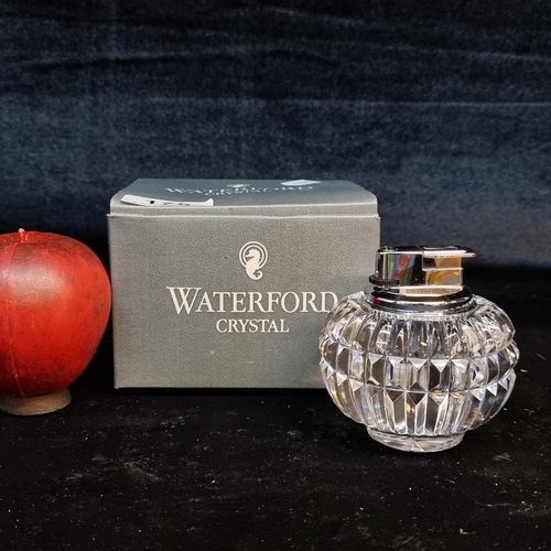 175 - A Waterford Crystal Cigarette table Lighter. With original box and in very good condition.