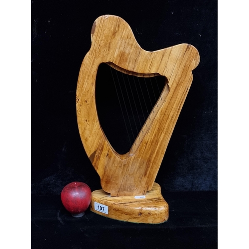 197 - A fabulous large handcrafted Irish harp standing sculpture by Kildare based Brian O' Loughlin. Craft... 