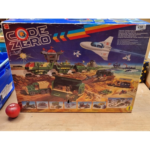 430 - A vintage Mattel Code Zero Supreme Headquarters Monorail set. Circa 1989. In original box.