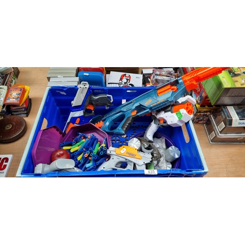 435 - A set of five Nerf guns including a large Elite 2.0 Eaglepoint Nerf gun with two Target Bas guns and... 