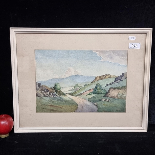 78 - A vintage original L. Garrett watercolour on paper painting titled 