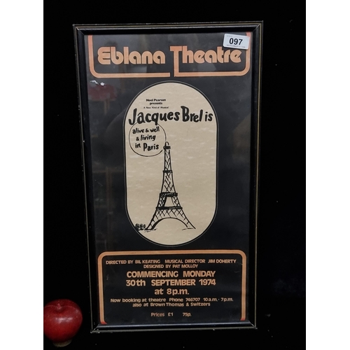 97 - An original showcard for the old Eblana Theatre production 