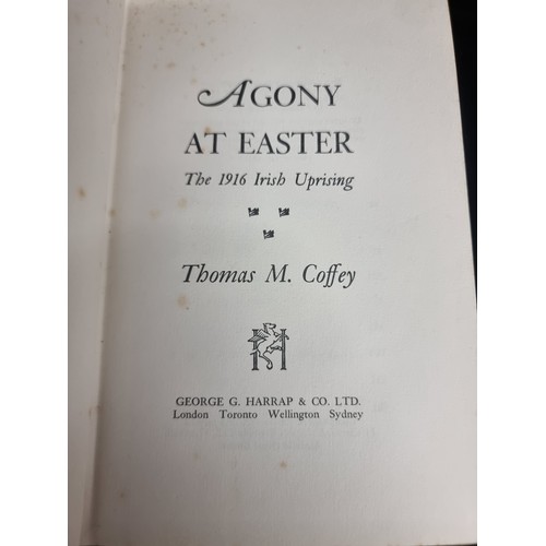 173 - Three vintage Irish items including a hardback book titled 'Agony at Easter The 1916 Irish Museum' b... 