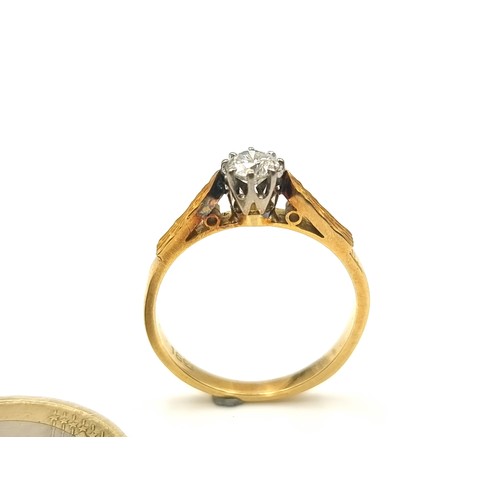 28 - Star Lot: A sparkling 18 carat gold Diamond Solitaire ring, featuring a fabulous central Diamond and... 