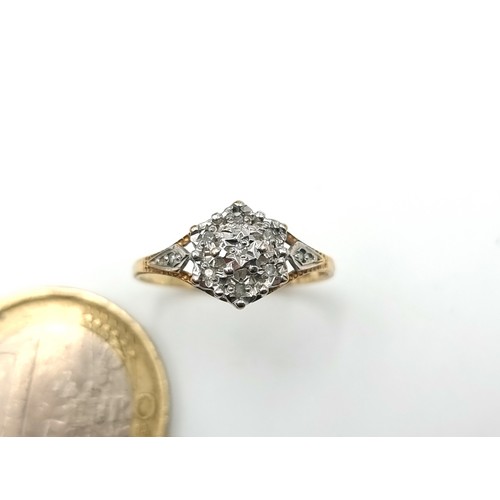 37 - An exceptional 9 carat gold Diamond cluster ring, featuring beautiful sparkling diamonds. Stamped 37... 