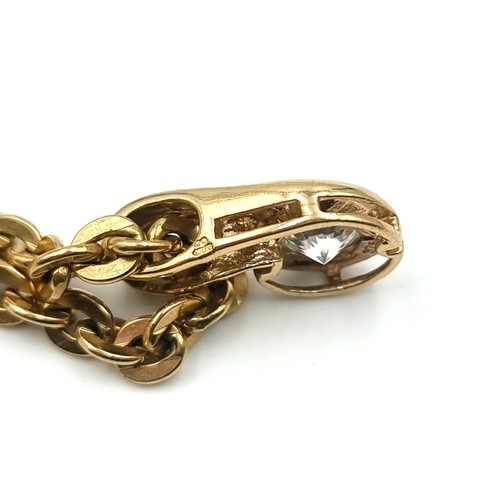 45 - Star Lot : A fine example of a heavy gauge, high quality 9 carat gold link chain pendant necklace, w... 