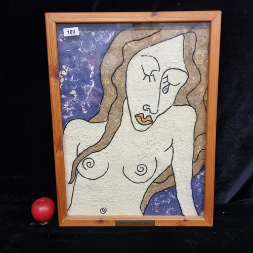 100 - An original Debbie Emerson (Irish contemporary) mixed media painting titled 'Melpomene (Muse IV - Tr... 