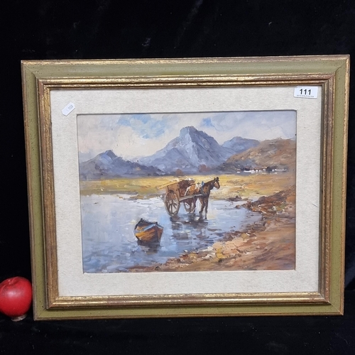 111 - A vintage original oil on board painting titled 