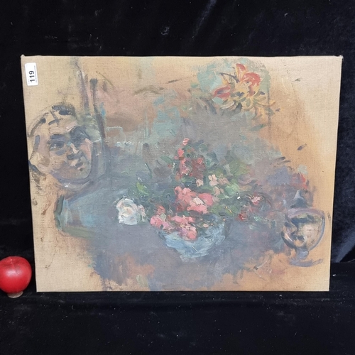 119 - Super Star Lot: A vintage original Stella Steyn (b.1907 - d.1987) oil on canvas painting showing a c... 