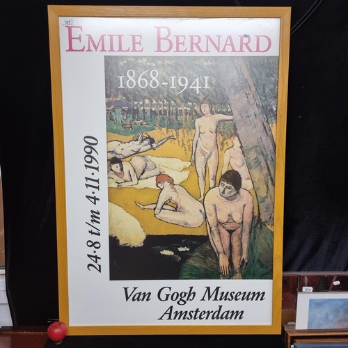 121 - An extremely large exhibition poster for Emile Bernard at the Van Gogh Museum Amsterdam, 1990. Held ... 