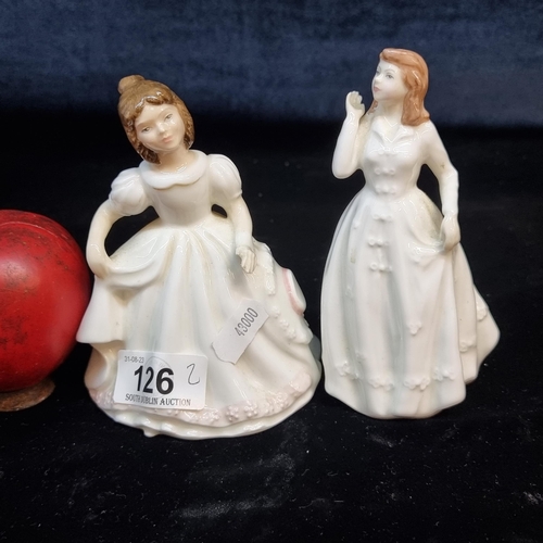 126 - Two vintage Royal Doulton figurines including Amanda and Joy both in very good condition.