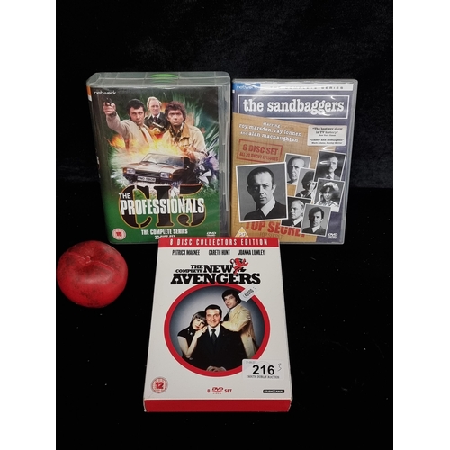 216 - Three iconic boxsets including The Complete Avengers, The Sandbaggers and The Professionals.