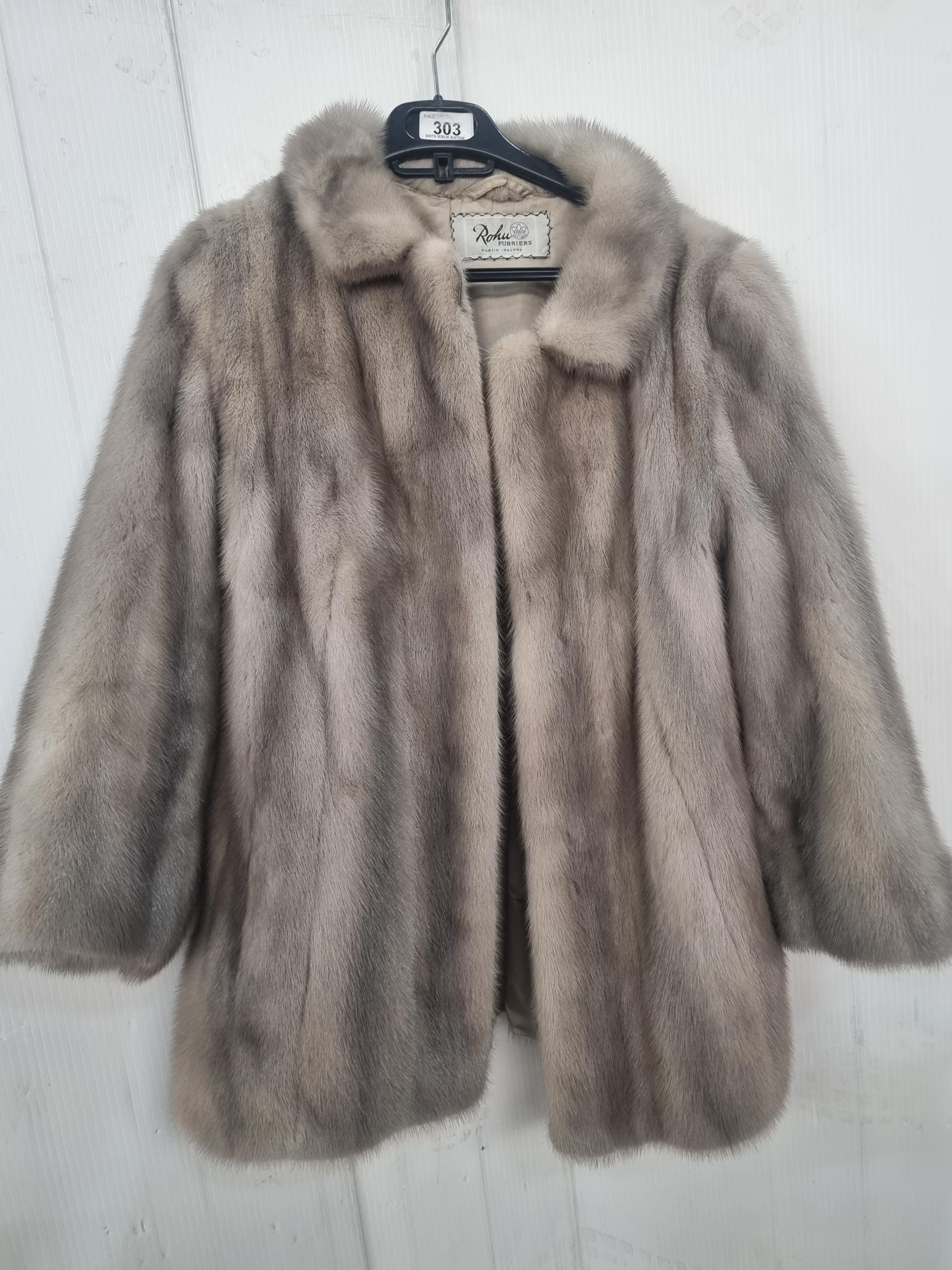 Star Lot : A stunning vintage silver mink fur coat by Rohu Furriers