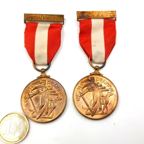 919 - Two excellent original Irish Emergency medals with the correct ribbons.