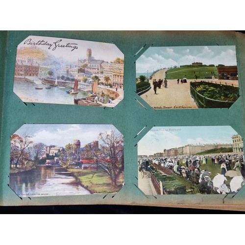 197 - Star Lot : A Fabulous huge postcard album with an exceptionally large mostly Edwardian postcard coll... 