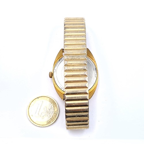 46 - An Oriosa 17 jewelled incabloc vintage gold toned wrist watch, featuring luminous hands and sweep se... 