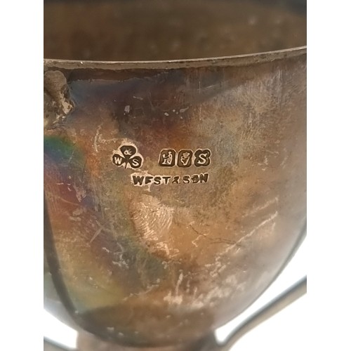 901 - A vintage Irish Dublin sterling silver trophy with an inscription from Dundalk Golf Club dedicated t... 